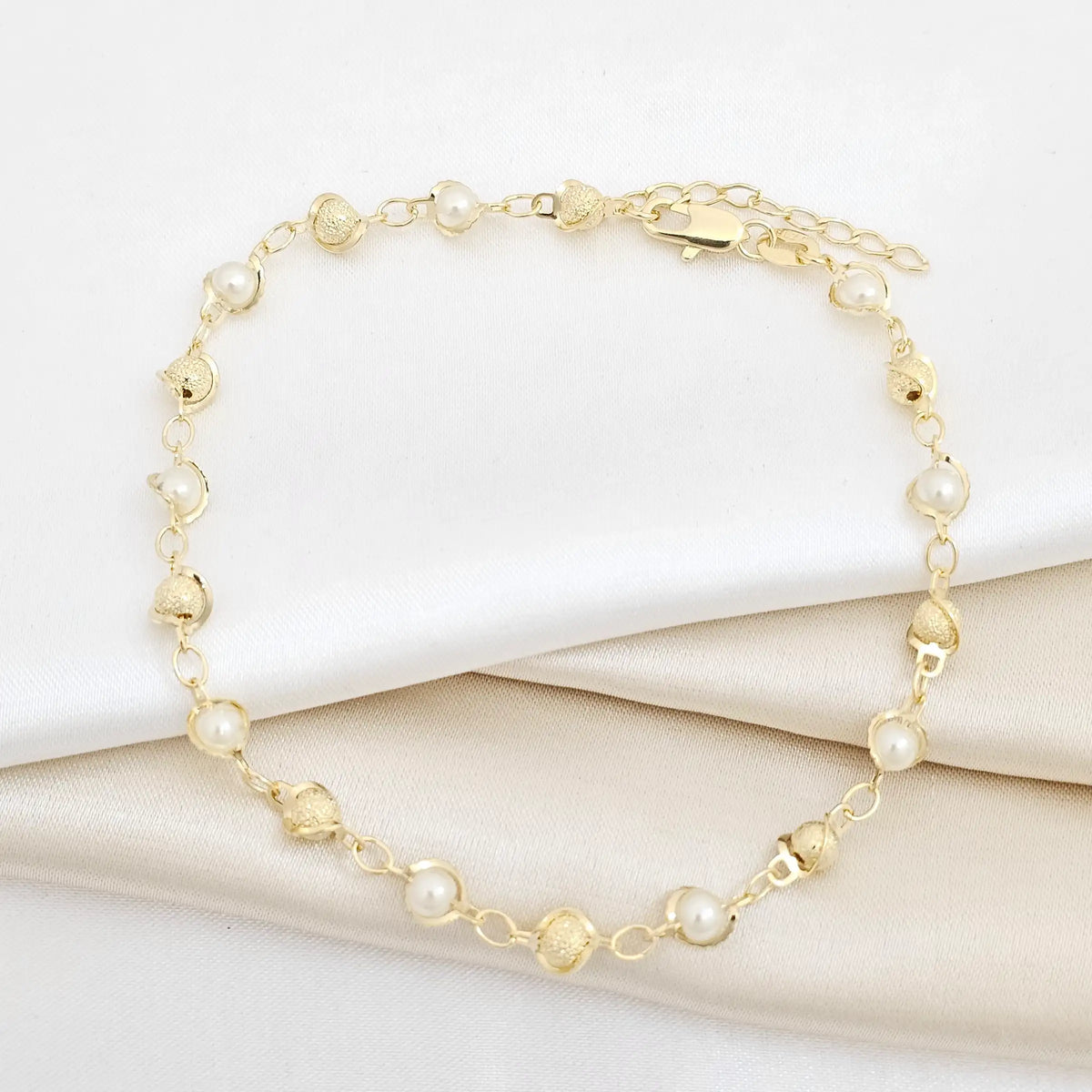 Tobillera Romantic 23 Cms + Extensor Lam 18K Rf B/54094