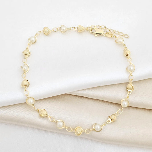 Tobillera Romantic 23 Cms + Extensor Lam 18K Rf B/54094