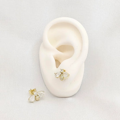 Topo Abeja Pequeña Dorado Con Circones Rf K6950