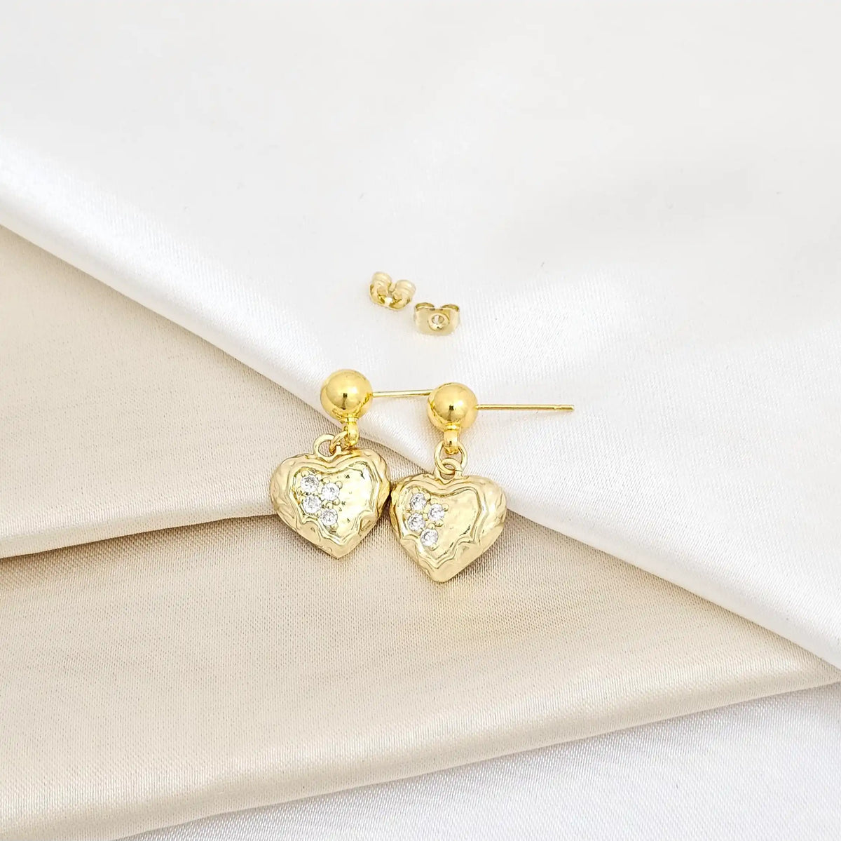 Topo Balin Con Dije Corazon Circones Dorado Rf K5668