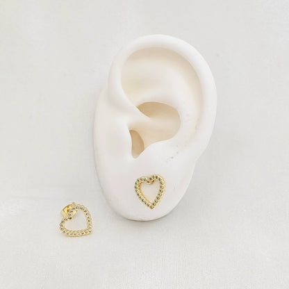 Topo Corazon Pequeño Circones Redondos Dorado Rf K7012