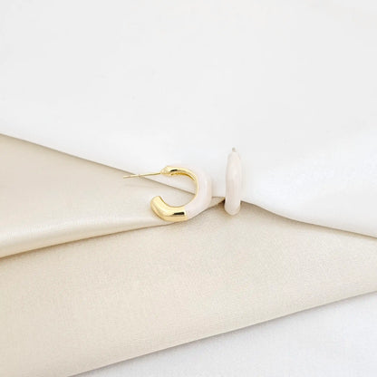 Topo Curvo Dorado Nacar Blanco Rf K7151
