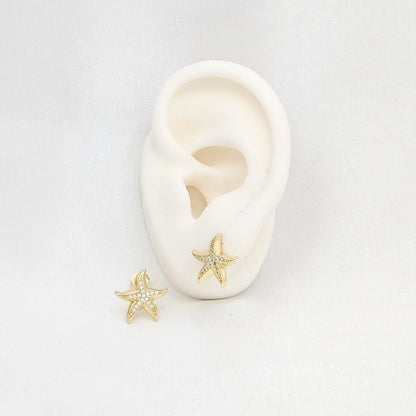 Topo Estrella De Mar Pequeña Dorado Rf K6705
