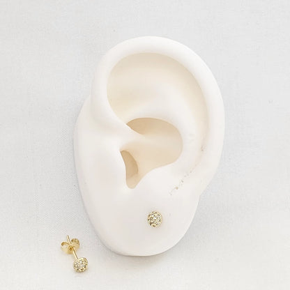 Topo Media Bola 4Mm Con Circones Dorado Rf K7264