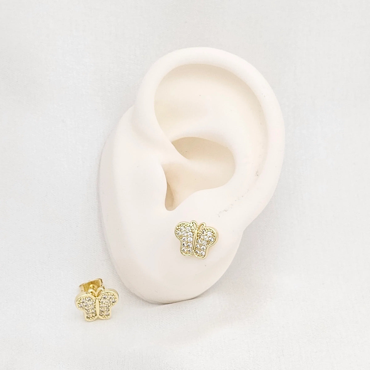 Topo Mini Mariposa Con Circones Dorado Rf K6536