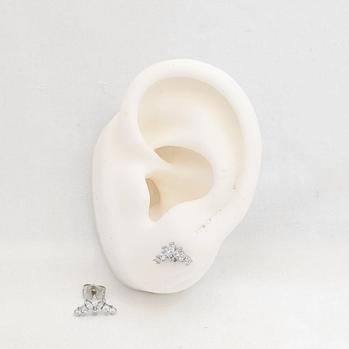 Topo Mini Tiara Con Circones Plateado Rf K7179