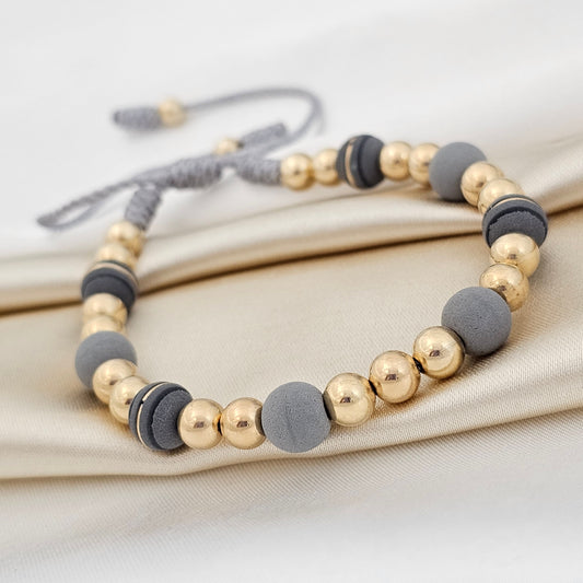 PULSERA NEOPRENO GOLD #6 GRIS
