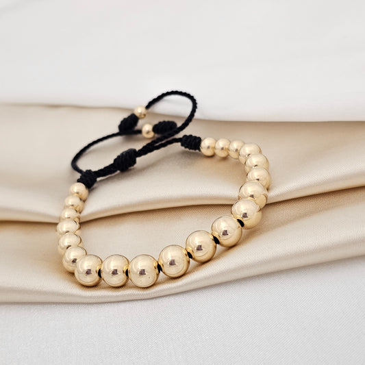 PULSERA GOLD # 5-6-7-8  NEGRA