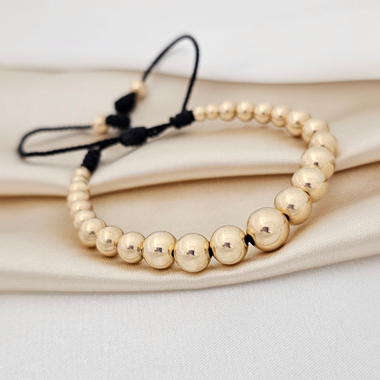 PULSERA GOLD  # 4,5,6,7,8 NEGRA