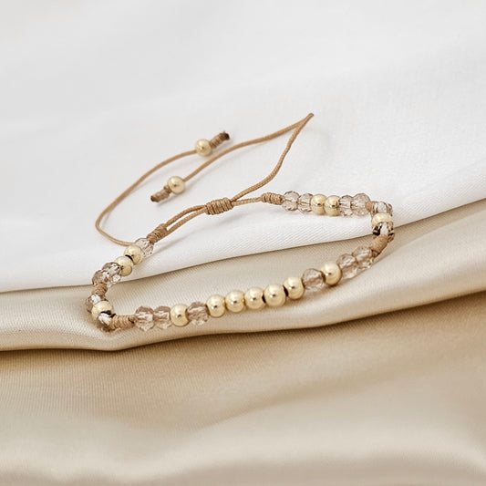 PULSERA GOLD PRECIOSA # 4  BEIGE