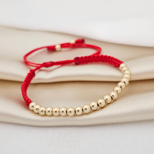 PULSERA MACRAME #4 SIMULTANEA ROJA