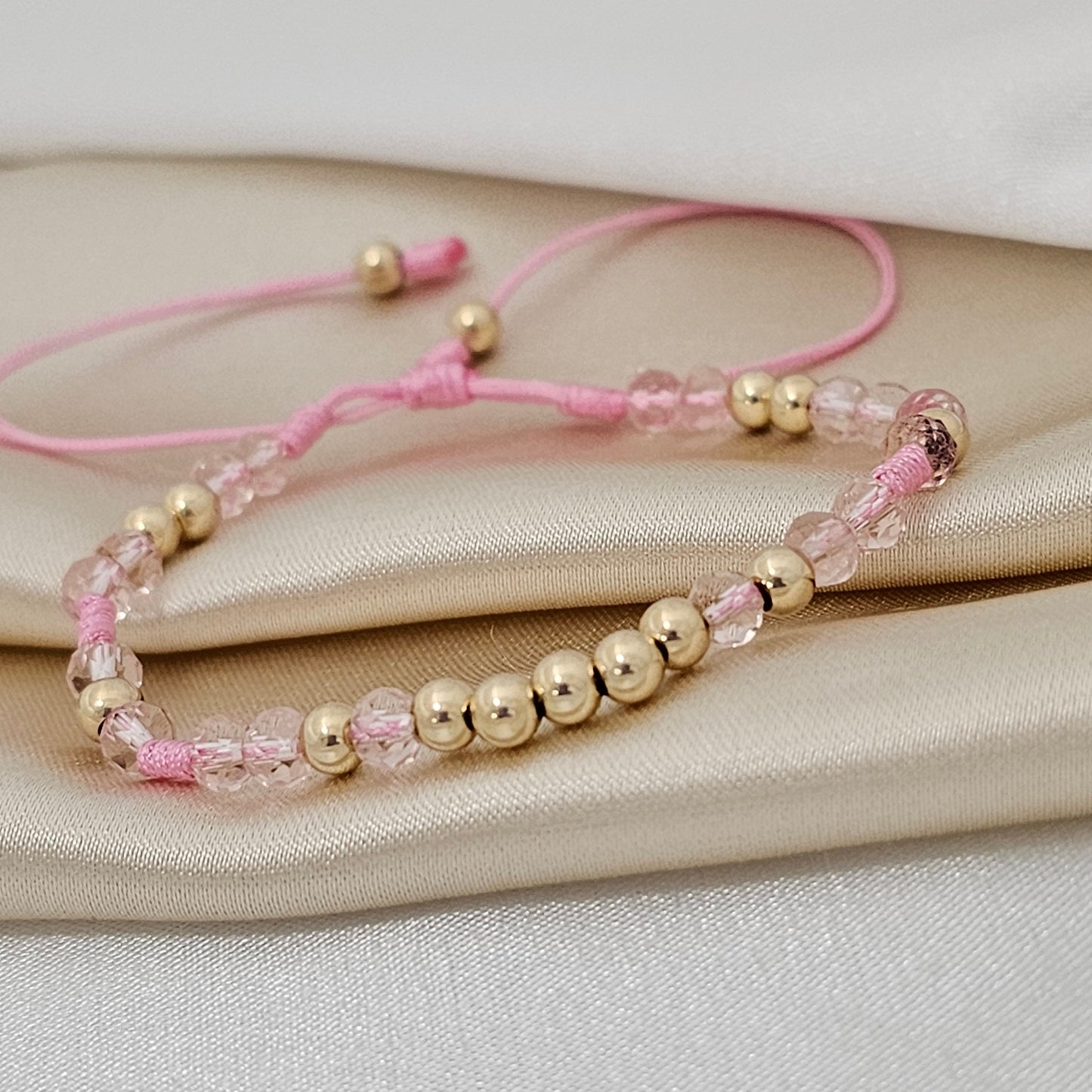 PULSERA GOLD  PRECIOSA # 4  ROSA