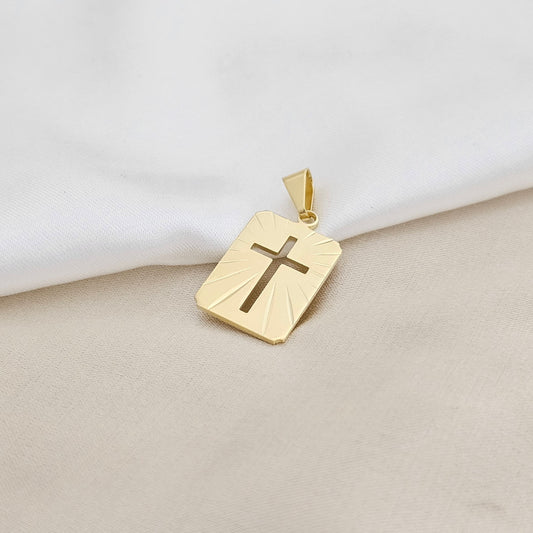 DIJE PLACA CRUZ LAM18K - 23209